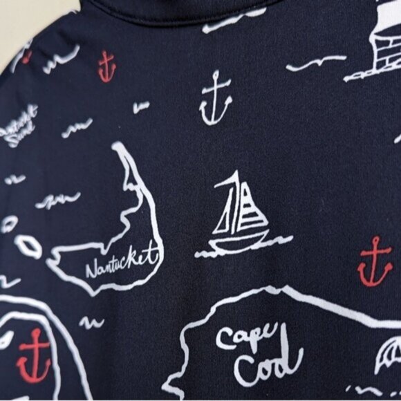 Charter Club nautical 1/4 zip nylon shirt - Picture 3 of 5